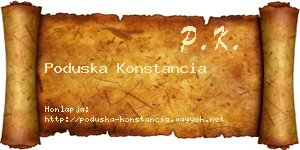 Poduska Konstancia névjegykártya